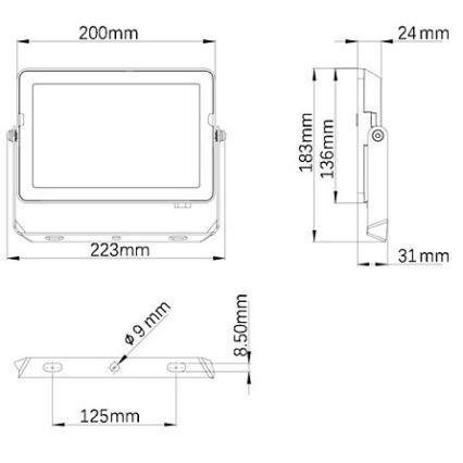 Philips - LED Vanjski reflektor PROJECTLINE LED/50W/230V IP65 3000K