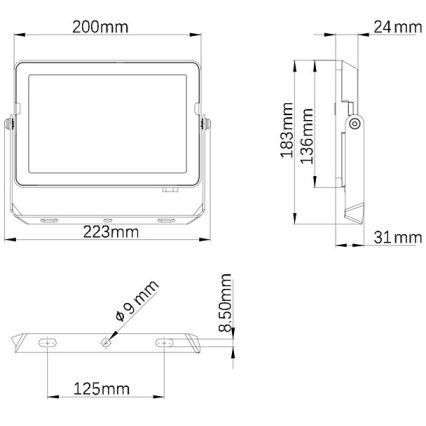 Philips - LED Vanjski reflektor PROJECTLINE LED/50W/230V IP65 4000K