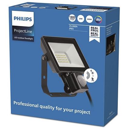 Philips - LED Vanjski reflektor sa senzorom PROJECTLINE LED/20W/230V IP65 3000K