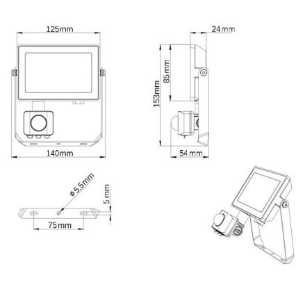 Philips - LED Vanjski reflektor sa senzorom PROJECTLINE LED/20W/230V IP65 3000K