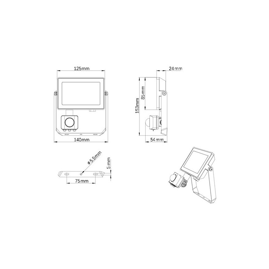 Philips - LED Vanjski reflektor sa senzorom PROJECTLINE LED/20W/230V IP65 4000K