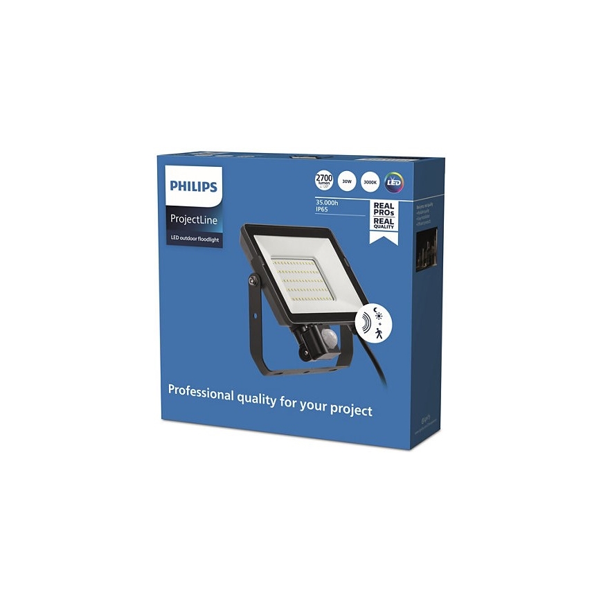 Philips - LED Vanjski reflektor sa senzorom PROJECTLINE LED/30W/230V IP65 3000K
