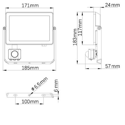 Philips - LED Vanjski reflektor sa senzorom PROJECTLINE LED/30W/230V IP65 3000K