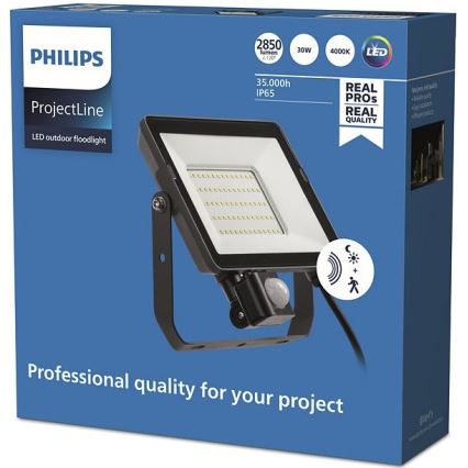 Philips - LED Vanjski reflektor sa senzorom PROJECTLINE LED/30W/230V IP65 4000K