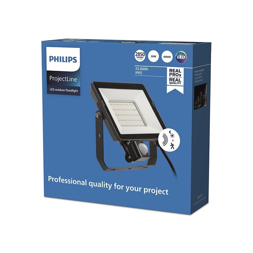 Philips - LED Vanjski reflektor sa senzorom PROJECTLINE LED/30W/230V IP65 4000K
