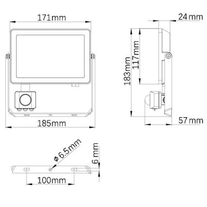 Philips - LED Vanjski reflektor sa senzorom PROJECTLINE LED/30W/230V IP65 4000K