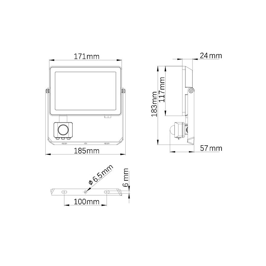 Philips - LED Vanjski reflektor sa senzorom PROJECTLINE LED/30W/230V IP65 4000K