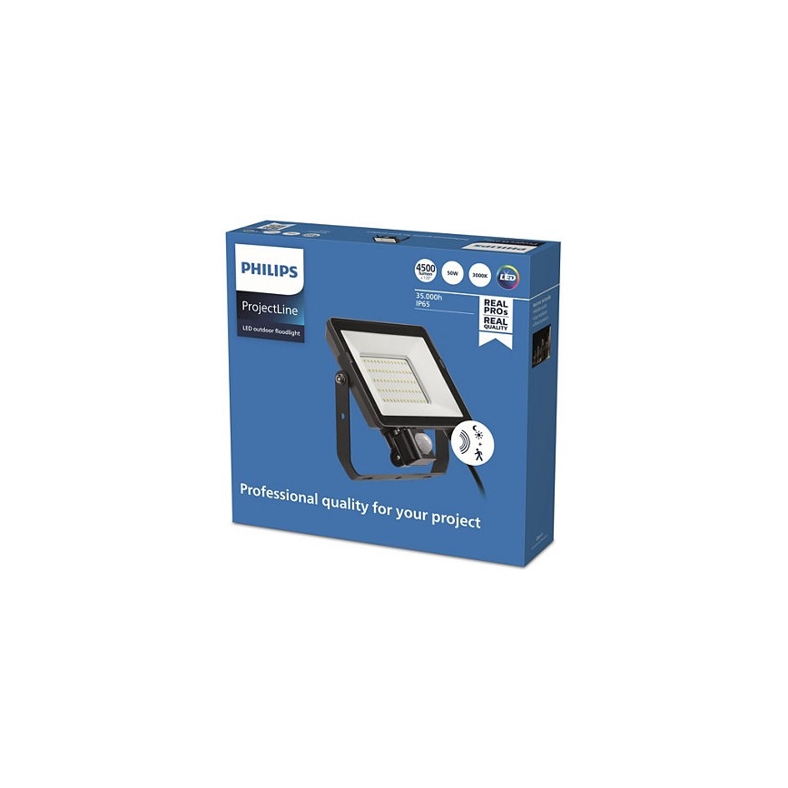 Philips - LED Vanjski reflektor sa senzorom PROJECTLINE LED/50W/230V IP65 3000K