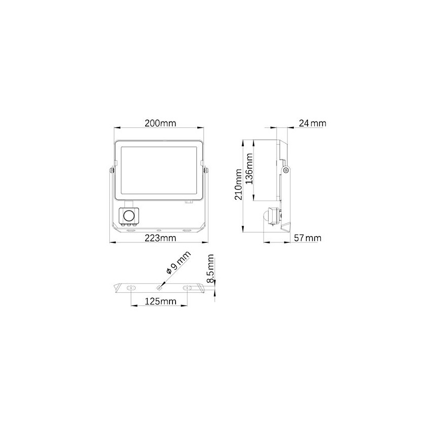 Philips - LED Vanjski reflektor sa senzorom PROJECTLINE LED/50W/230V IP65 3000K