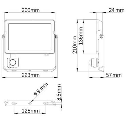 Philips - LED Vanjski reflektor sa senzorom PROJECTLINE LED/50W/230V IP65 4000K