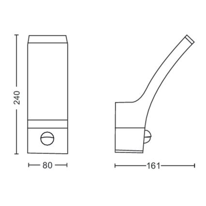 Philips - LED vanjsko zidno svjetlo sa senzorom LED/12W/230V 2700K IP44