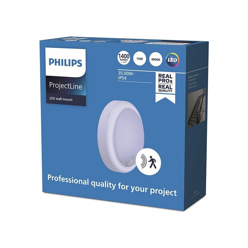 Philips - LED Zidna svjetiljka sa senzorom PROJECTLINE LED/15W/230V IP54