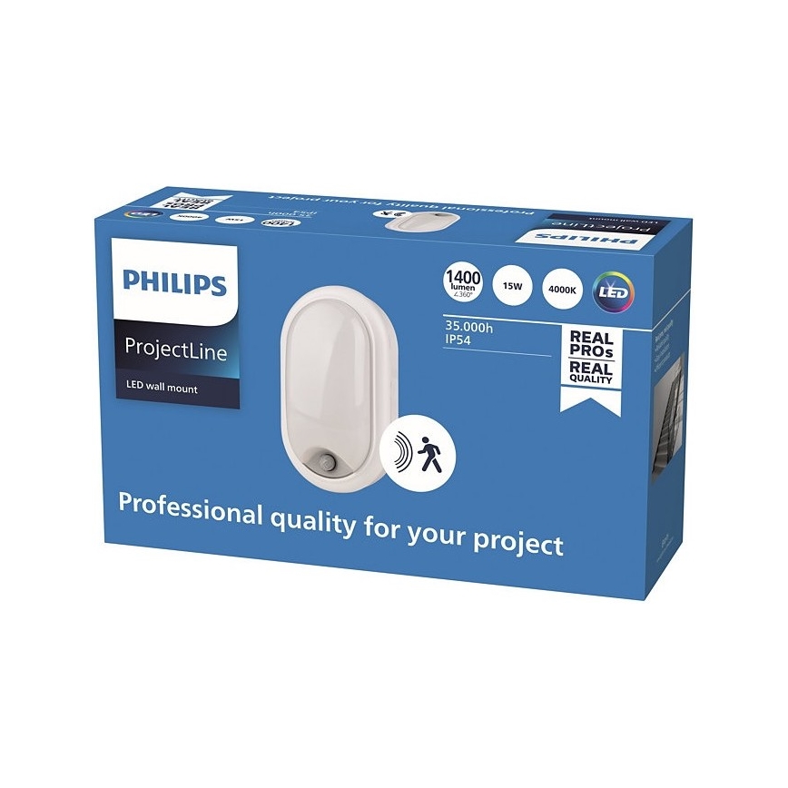 Philips - LED Zidna svjetiljka sa senzorom PROJECTLINE LED/15W/230V IP54