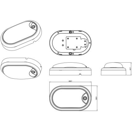 Philips - LED Zidna svjetiljka sa senzorom PROJECTLINE LED/15W/230V IP54