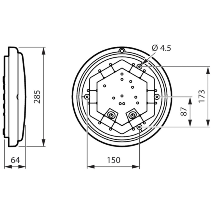 Philips - LED Zidna svjetiljka za kupaonicu LEDINAIRE LED/17W/230V 3000K IP65