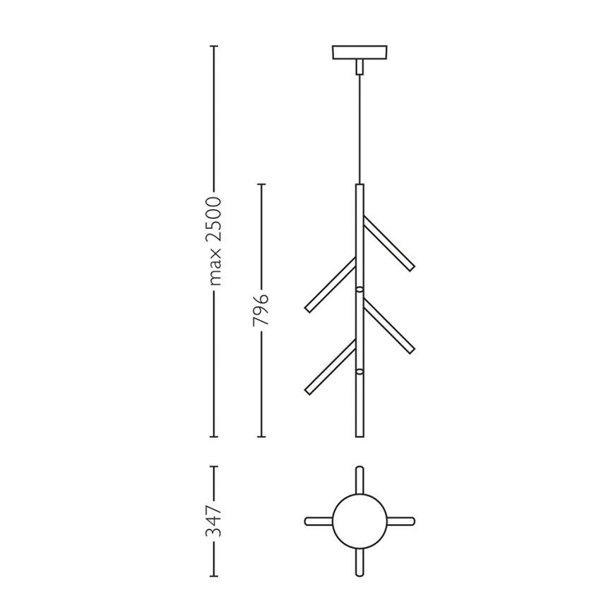 Philips Lirio 40758/11/LI - LED Viseća svjetiljka BRANCHES 9xLED/5W