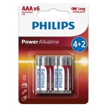 Philips LR03P6BP/10 - 6 kmd Alkalna baterija AAA POWER ALKALINE 1,5V