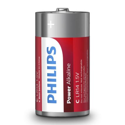 Philips LR14P2B/10 - 2 kmd Alkalna baterija C POWER ALKALINE 1,5V 7200mAh