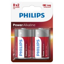 Philips LR20P2B/10 - 2 kmd Alkalna baterija D POWER ALKALINE 1,5V