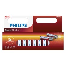 Philips LR6P12W/10 - 12 kmd Alkalna baterija AA POWER ALKALINE 1,5V 2600mAh