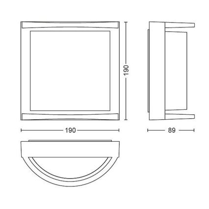 Philips Massive - LED Vanjska zidna svjetiljka LED/12W/230V IP44