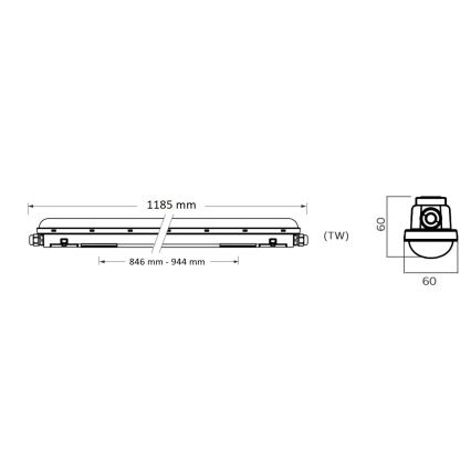 Philips Pila - LED tehničko rasvjetno tijelo LED/40W/230V 120 cm IP65