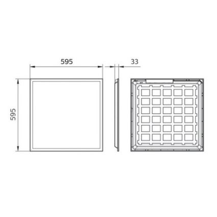 Philips Pila - ugradni LED panel za spušteni strop, 40W/230V, 60x60 cm, UGR22