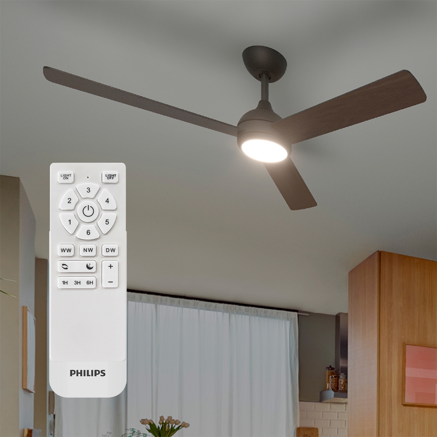 Philips - LED stropni ventilator CIVX s mogućnošću prigušivanja LED/24W/230V + daljinski upravljač