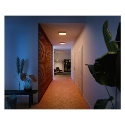 Philips - LED prigušivo stropno svjetlo Hue AURELLE LED/19W/230V 2200-6500K 30x30 cm crno