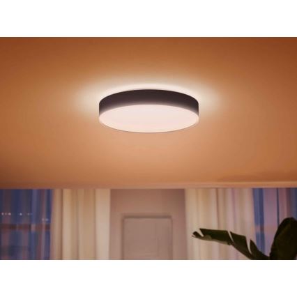 Philips - Hue LED stropno svjetlo s prigušivanjem LED/33,5W/230V 2200-6500K pr. 425 mm crna + daljinski upravljač