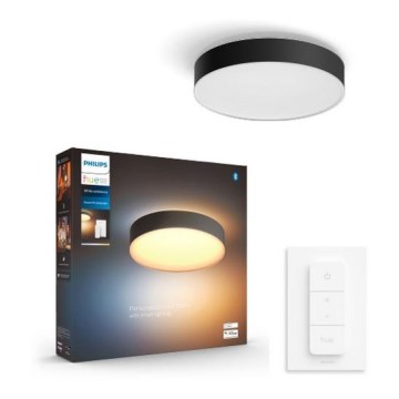 Philips - Prigušivo LED stropno svjetlo Hue LED/19,2W/230V 2200-6500K Ø 381 mm crna + daljinski upravljač