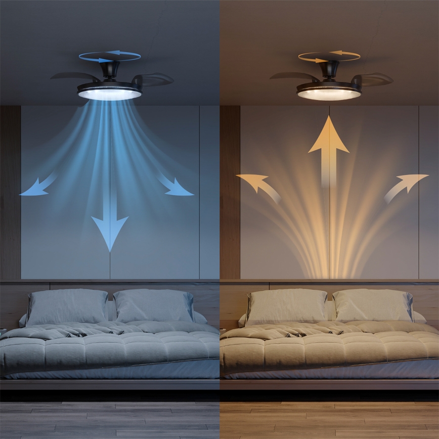 Philips - LED stropna svjetiljka s ventilatorom ATLAS LED/35W/230V s mogućnošću prigušivanja matni krom + daljinski upravljač