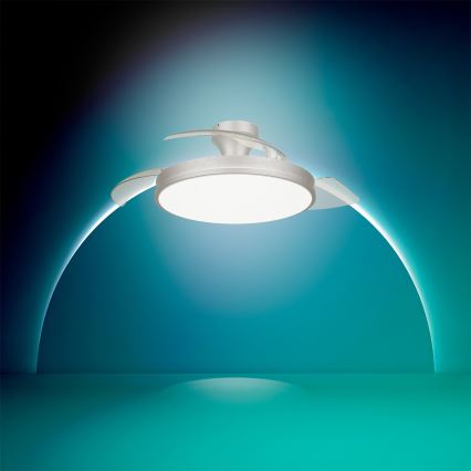 Philips - LED stropna svjetiljka s ventilatorom ATLAS LED/35W/230V s mogućnošću prigušivanja matni krom + daljinski upravljač