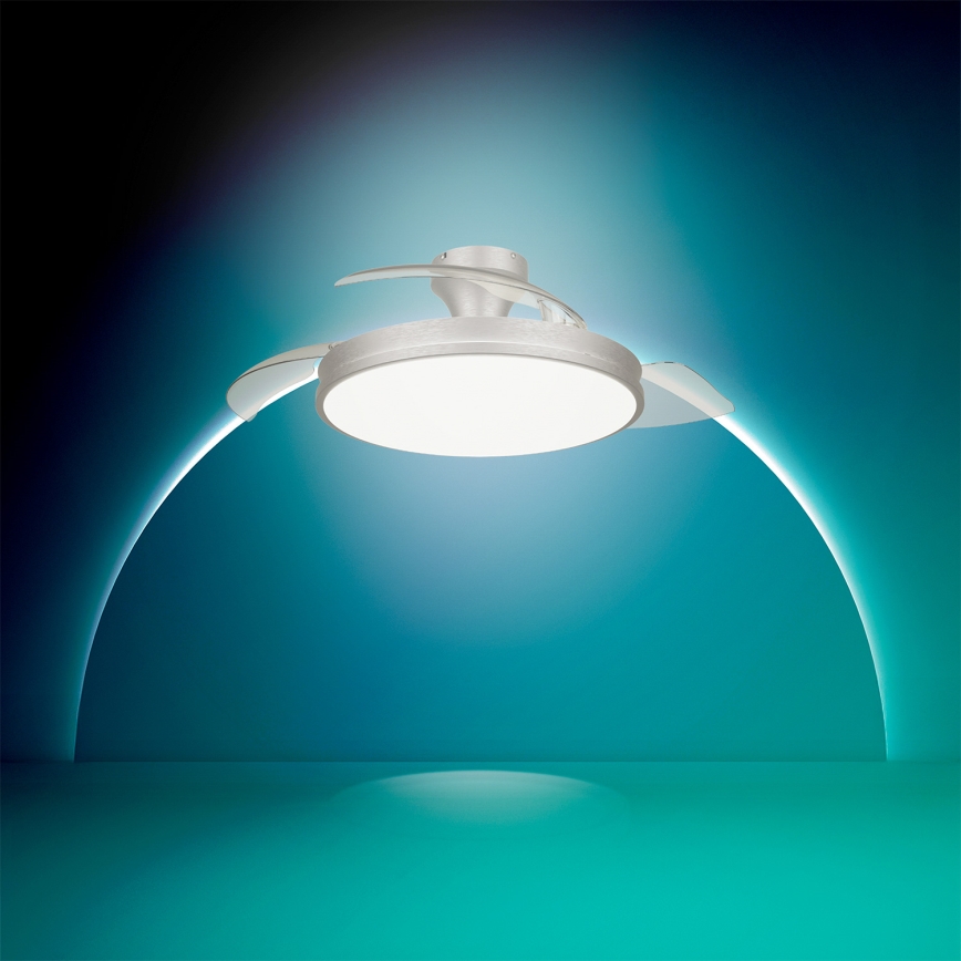 Philips - LED stropna svjetiljka s ventilatorom ATLAS LED/35W/230V s mogućnošću prigušivanja matni krom + daljinski upravljač