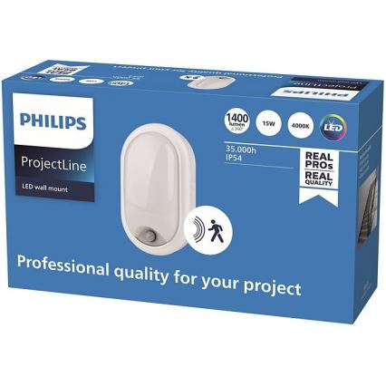 Philips - LED zidno svjetlo sa senzorom PROJECTLINE LED/15W/230V IP54