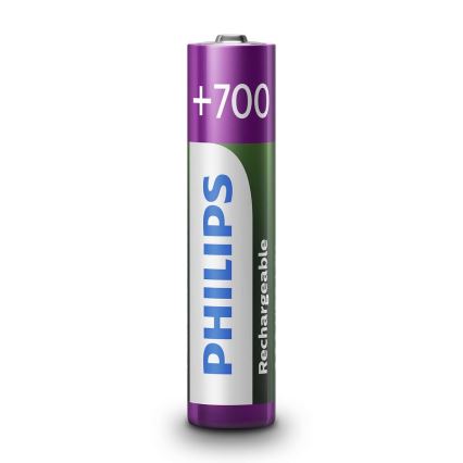 Philips R03B4A70/10 - 4 kom Punjiva baterija AAA MULTILIFE NiMH/1,2V/700 mAh