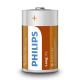 Philips R20L2F/10 - 2 kmd Cink-klorid baterija D LONGLIFE 1,5V