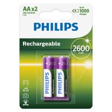 Philips R6B2A260/10 - 2 kmd Punjiva baterija AA MULTILIFE NiMH/1,2V/2600 mAh
