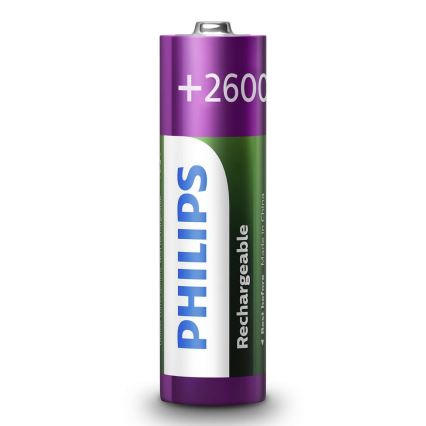 Philips R6B2A260/10 - 2 kmd Punjiva baterija AA MULTILIFE NiMH/1,2V/2600 mAh