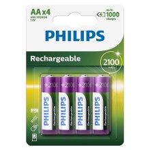 Philips R6B4A210/10 - 4 kmd Punjiva baterija AA MULTILIFE NiMH/1,2V/2100 mAh