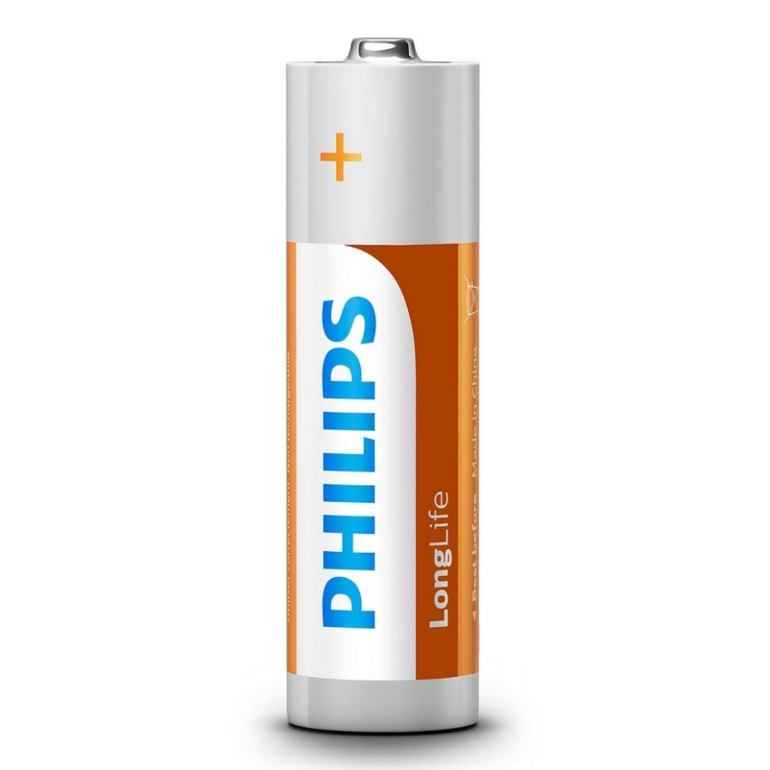 Philips R6L4B/10 - 4 kom Cink-kloridna baterija AA LONGLIFE 1,5V 900mAh