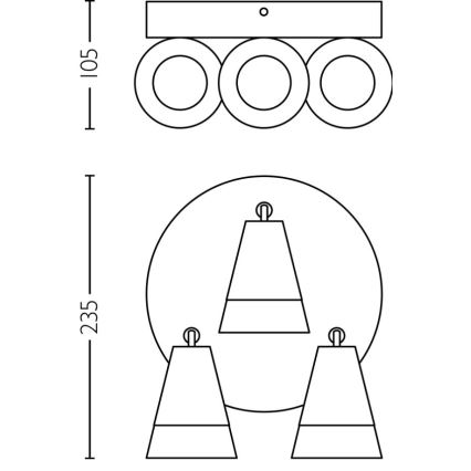 Philips - Reflektorska svjetiljka CLEFT 3xGU10/5W/230V