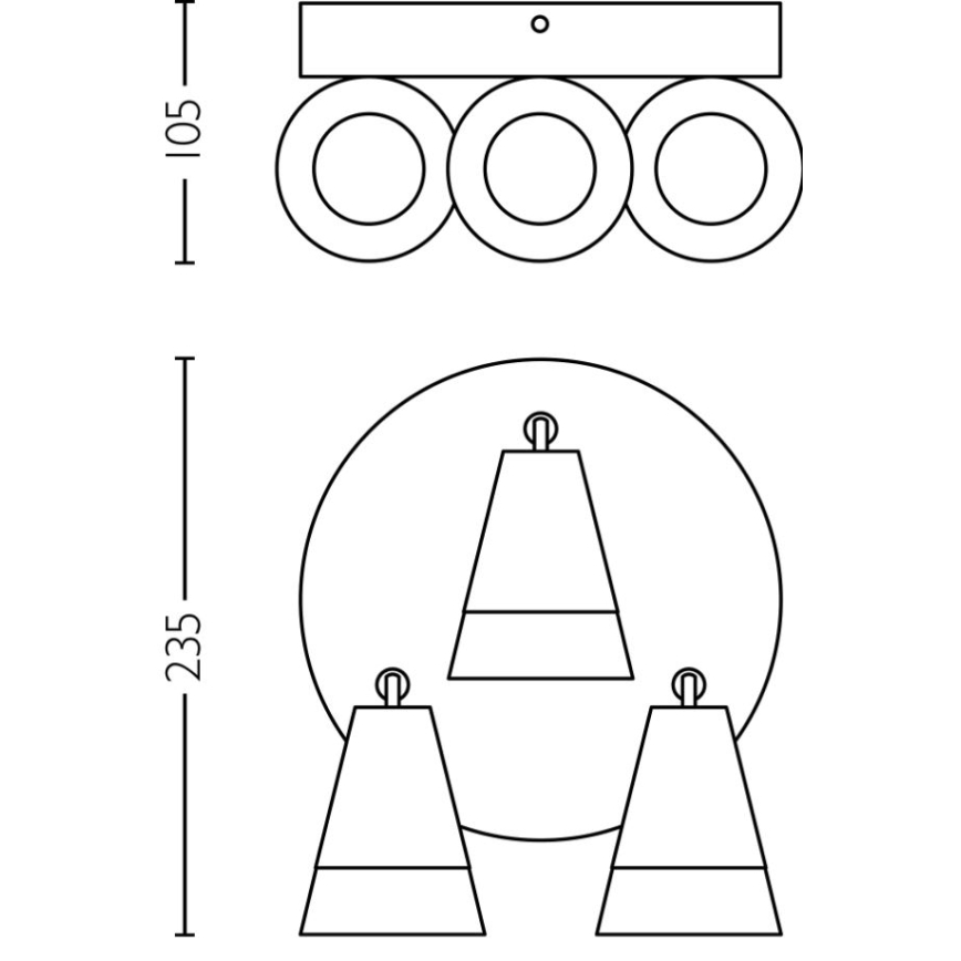 Philips - Reflektorska svjetiljka CLEFT 3xGU10/5W/230V