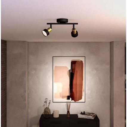 Philips - Reflektorska svjetiljka CONDUIT 2xGU10/5W/230V crna/mesing