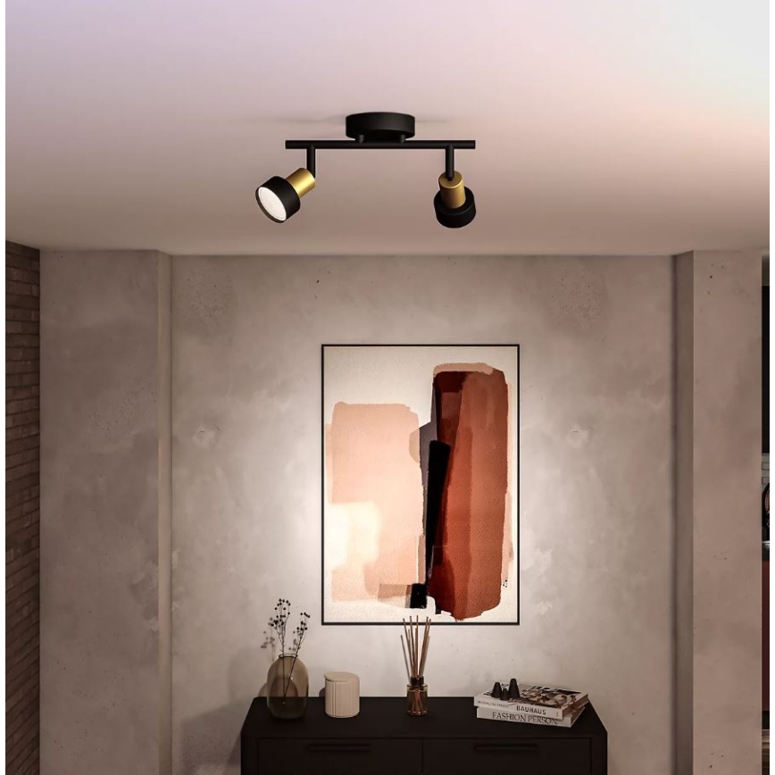 Philips - Reflektorska svjetiljka CONDUIT 2xGU10/5W/230V crna/mesing
