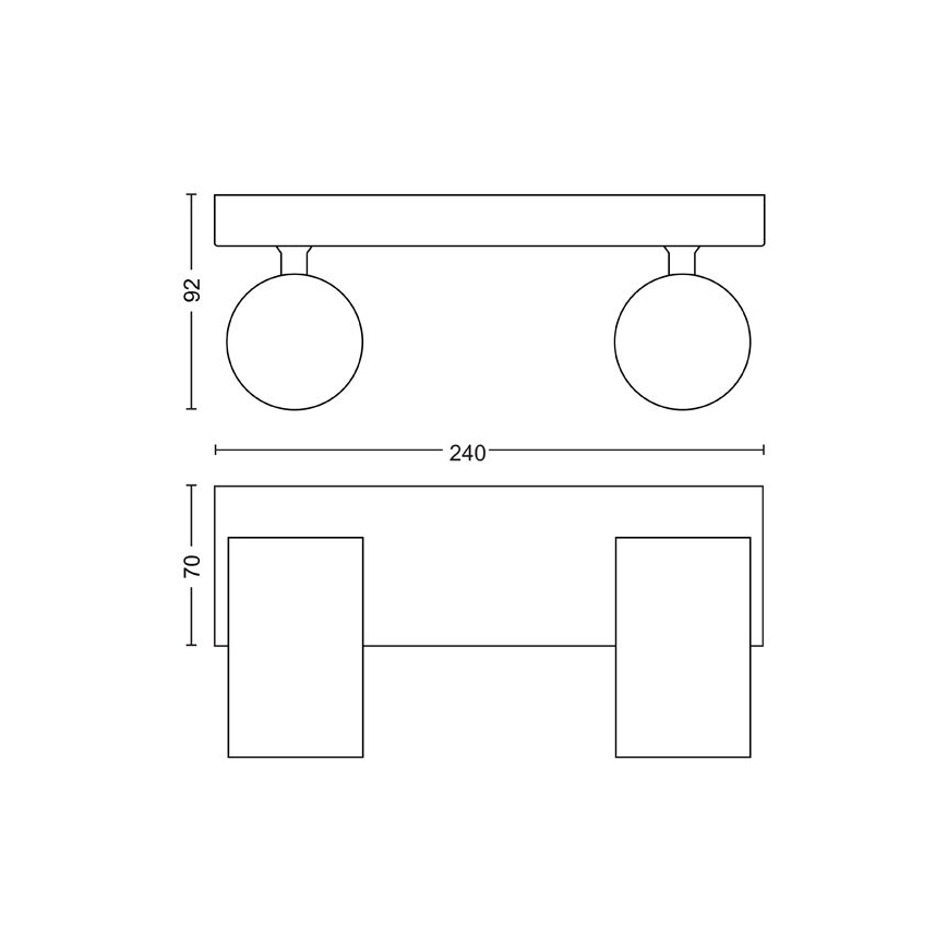 Philips - Reflektorska svjetiljka KOSIPO 2xGU10/5,5W/230V bijela
