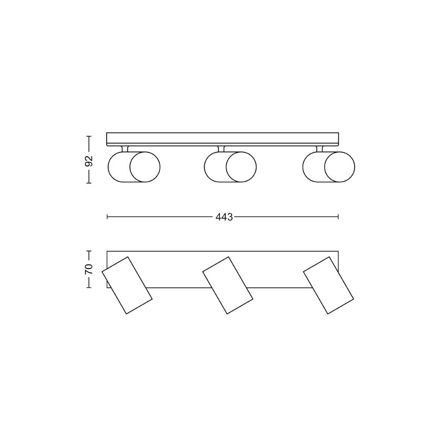 Philips - Reflektorska svjetiljka KOSIPO 3xGU10/5,5W/230V bijela