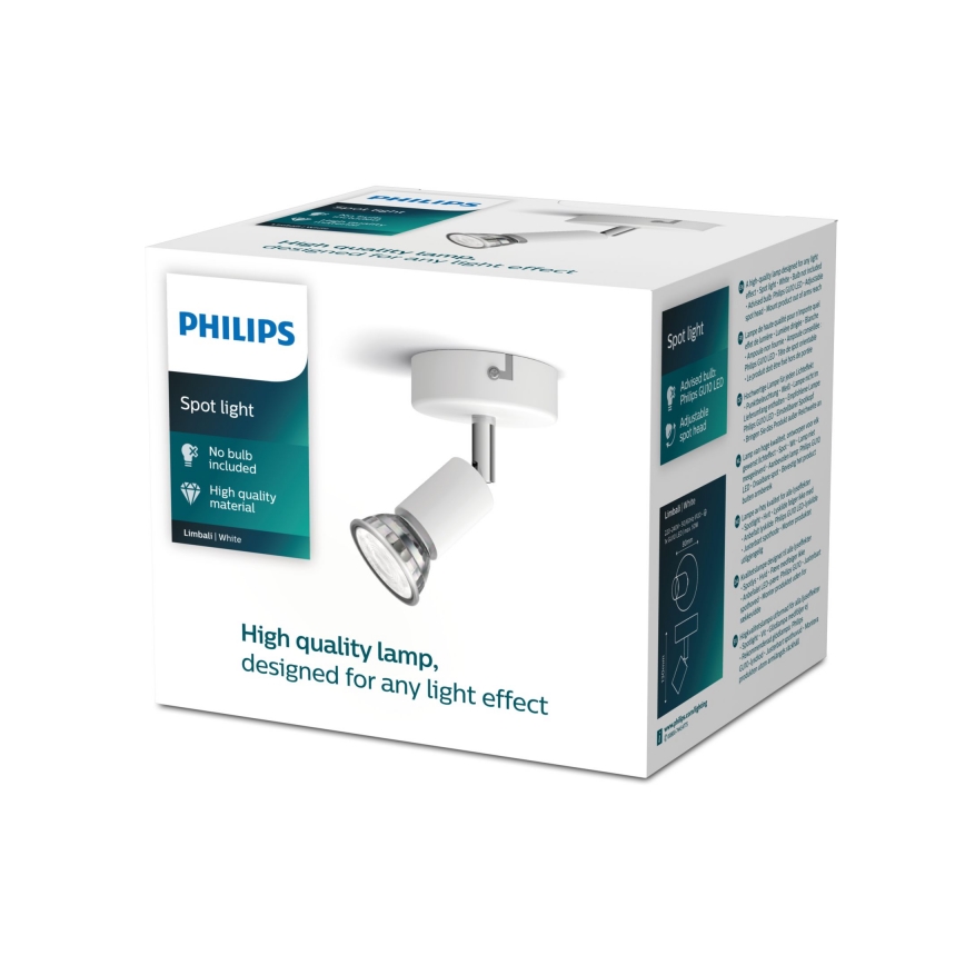 Philips - Reflektorska svjetiljka 1xGU10/50W/230V bijela