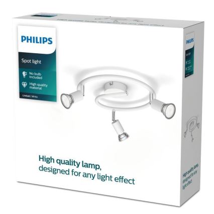 Philips - Reflektorska svjetiljka 3xGU10/50W/230V bijela