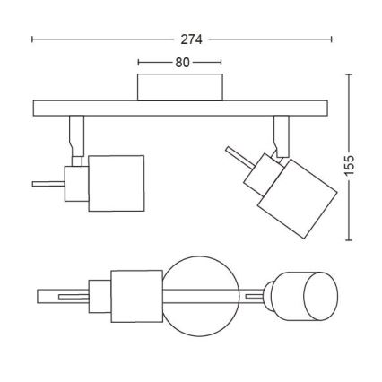 Philips - Reflektorska svjetiljka 2xGU10/35W/230V bijela